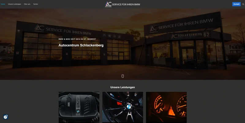 Screenshot der Website von AC Schlackenberg
